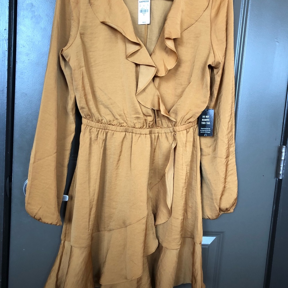 New with tags Express yellow gold dress